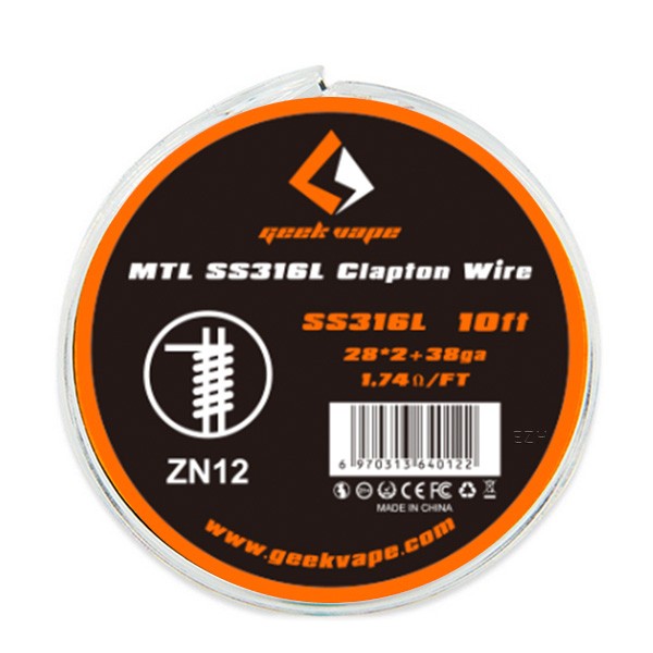GeekVape 3 Meter SS316L MTL Clapton Wire (0,32mm*2+0,26mm) ZN12